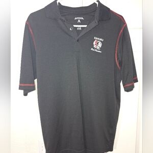 Antigua Black Performance Polo Shirt